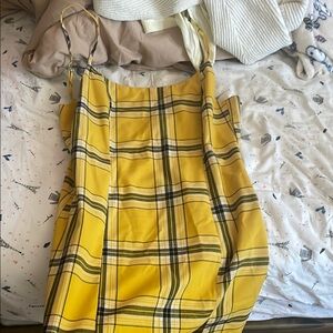 Yellow Plaid Women's Dress
